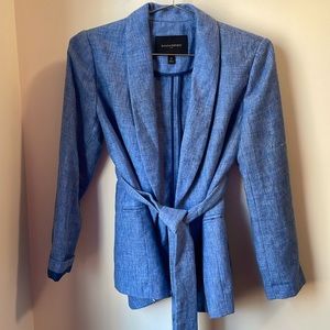 Banana Republic Tweed Linen Blazer Blue 2P
